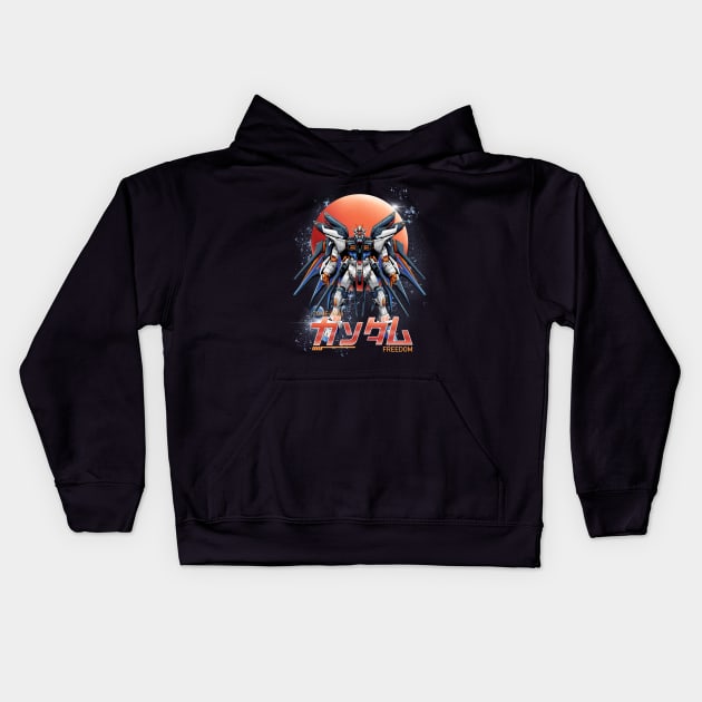 ZGMF Strike Freedom Kids Hoodie by create by adi